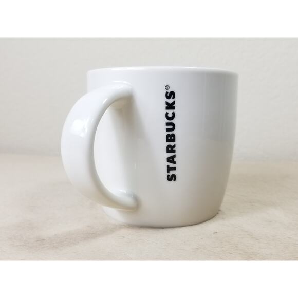 Starbucks Mermaid Logo Coffee Mug Teacup 14oz White Green 2017 Porcelain 3 3/4" - Picture 5 of 13